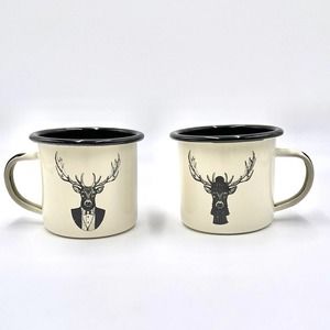 BAY ISLAND 2 enamel camping/vanlife coffee mugs
